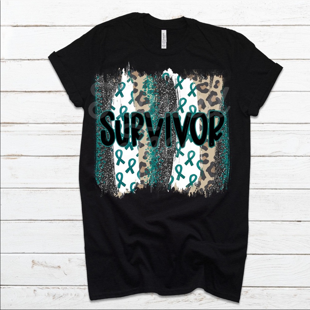 Teal ribbon awareness shirt